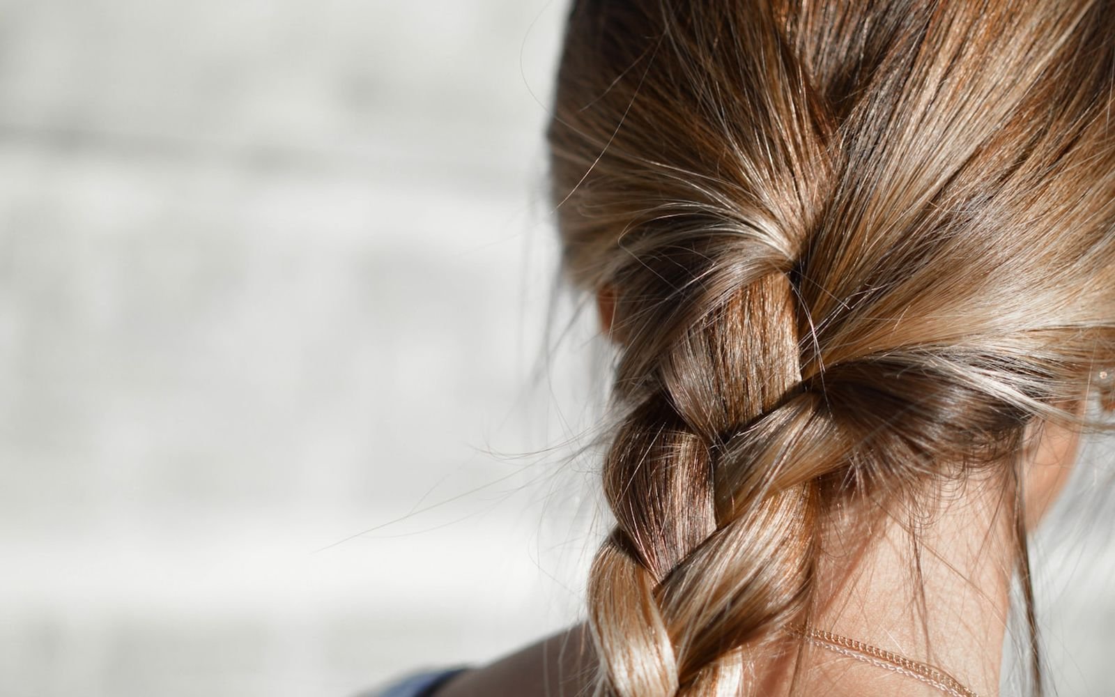Close-up of smooth, healthy braided hair with natural shine